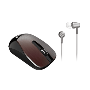 MOUSE GENIUS+AUDIFONO HS-M360 MH-8015 IRON CHOCOLATE SILVER PN31280002404