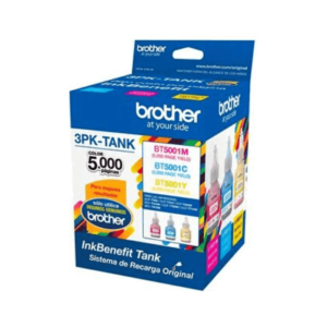 TINTA BROTHER 3PK-TANK COMP.DCP-T300/DCP-T500W/DCP-T700W INKTANK, 5,000 PAGINAS CYAN,YELOW,MAGENTA