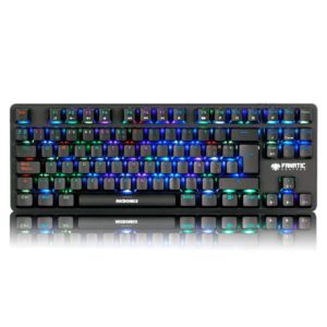 TECLADO MICRONICS GAMER KRATOSS FK1008 RGB 87 KEYS MECANICO USB