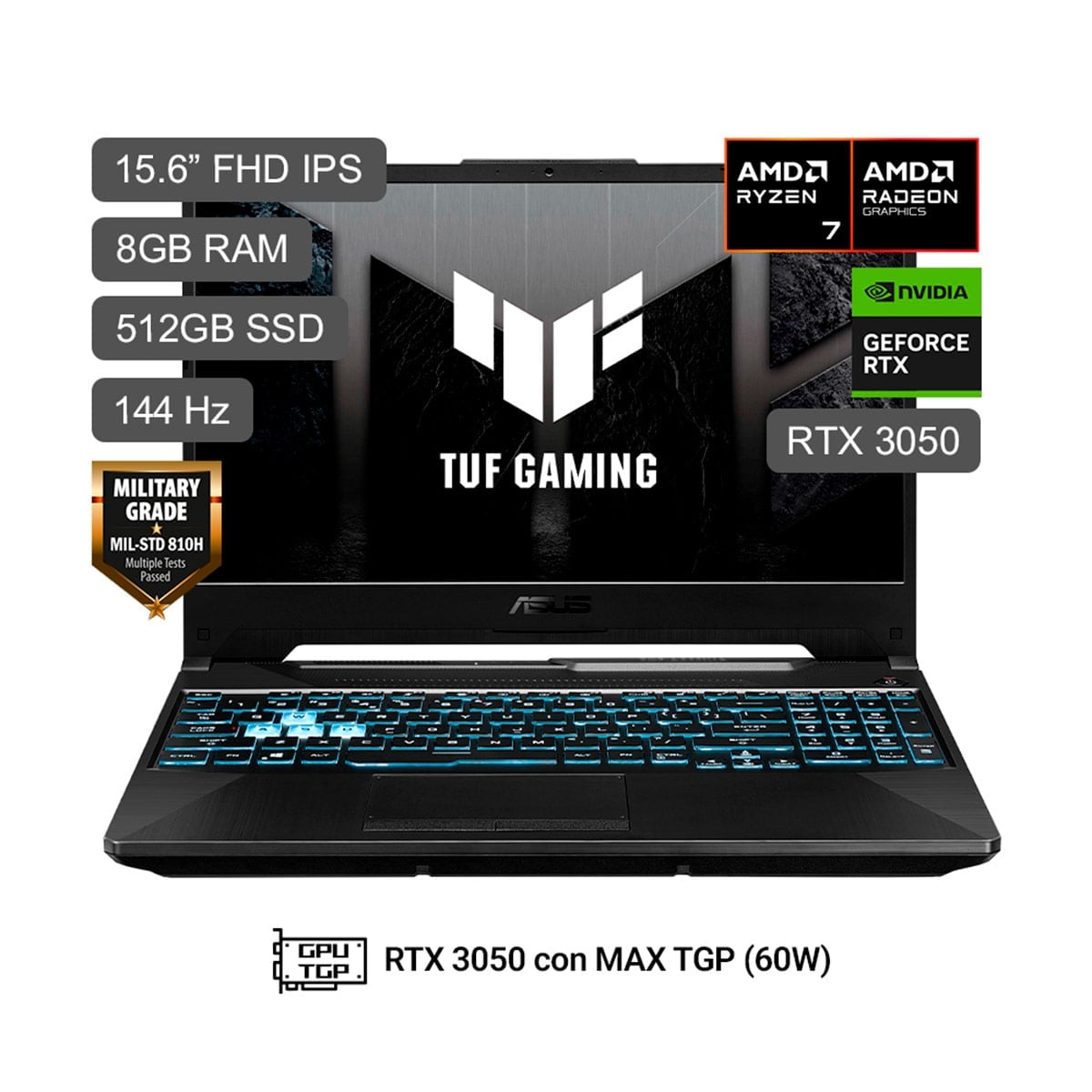 NOTEBOOK TUF GAMING A15 FA506 FA506NCQ AMD RYZEN 7 SERIES 170